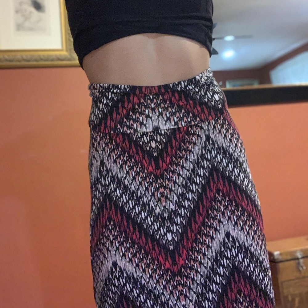 snake skin design maxi skirt